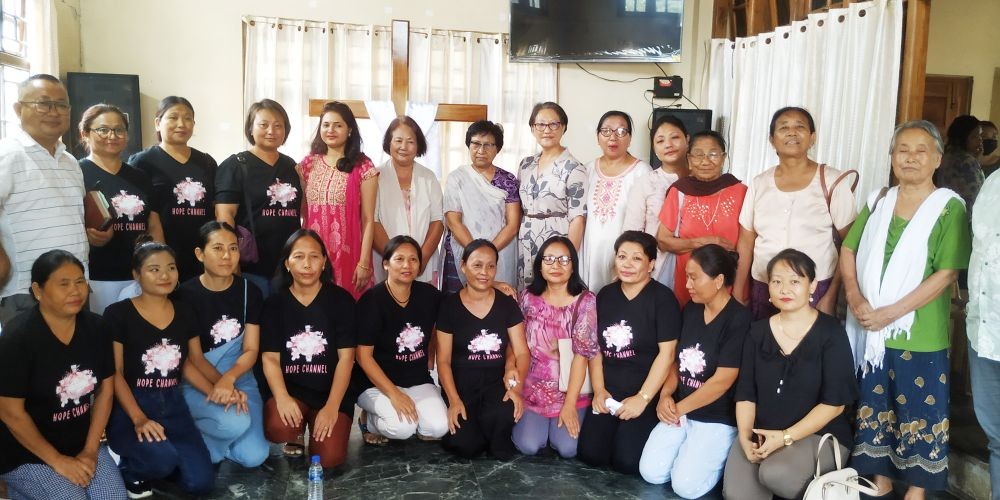 Members of Hope Channels, guests and well-wishers during the celebration of International Widow’s day held at Hope Channel office, Indisen village on June 23. (Morung Photo)